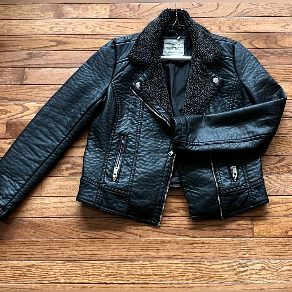 Vintage leather biker jacket